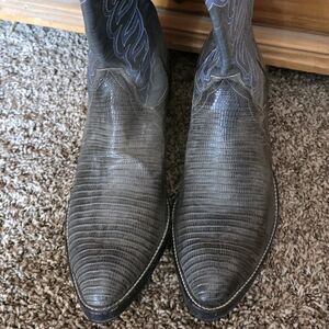 Justin Boots Black and Blue Western Boots